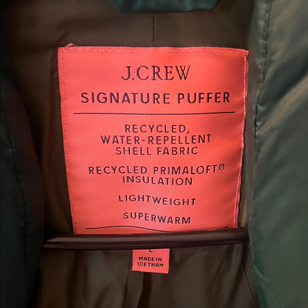 J. Crew Green Drawstring Puffer Jacket - image 2